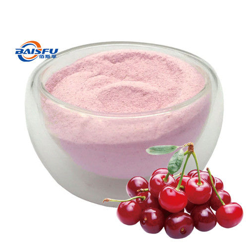 Baisfu Light pink Powder Hot Selling High Quality Natural Cherry Juice Dried Cherry Powder Specification 17%,25% use in beverage and baked food
