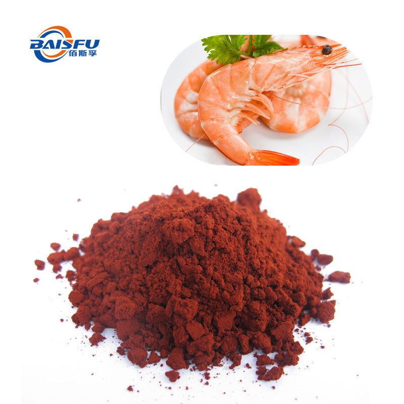Baisfu plant extract powder 90% red powder Best selling Astaxanthin Haematococcus pluvialis powdeused CAS 472-61-7 in food additive and cosmetic