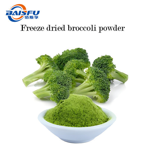 Baisfu High Quality pure natural Freeze Dried Broccoli Powder  light green powder Glucoraphanin CAS No. 21414-41-5 for Nutritional supplements and dietary supplements