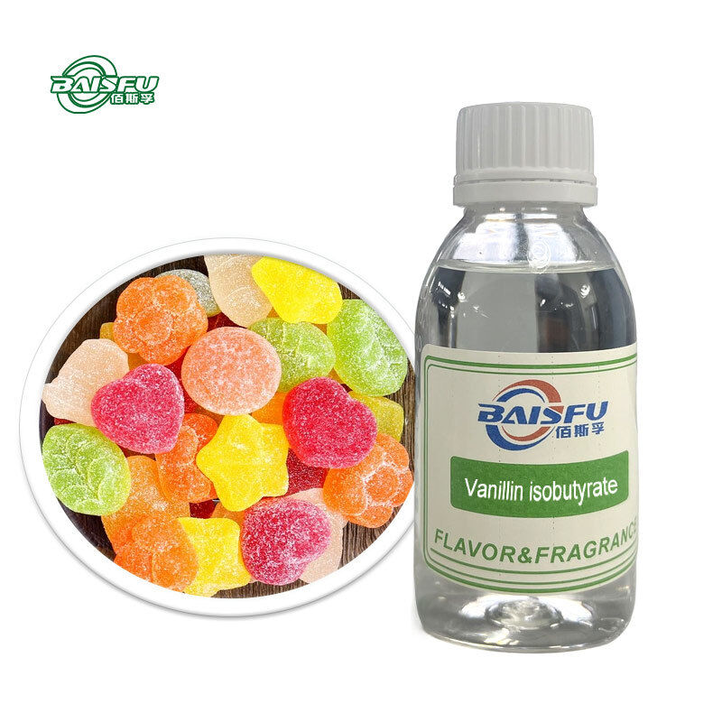 Baisfu High Quality Vanillin isobutyrate CAS 20665-85-4 High Concentration Food Flavor Colorless Transparent Liquid for Food beverages and cosmetic fragrances
