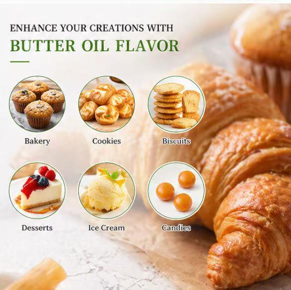 High Quality Butter Oil Flavor for Bakery Products Cake Cookie Bread and Pastry Food Grade Concentrated Liquid