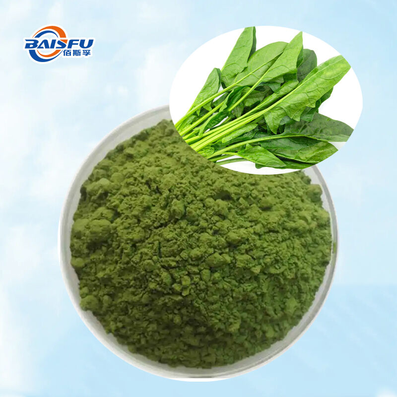 Baisfu Factory Sales Pure Freeze Dried Spinach Powder Food Grade Natural Green Colorant FD Vegetable Powder for Bakery