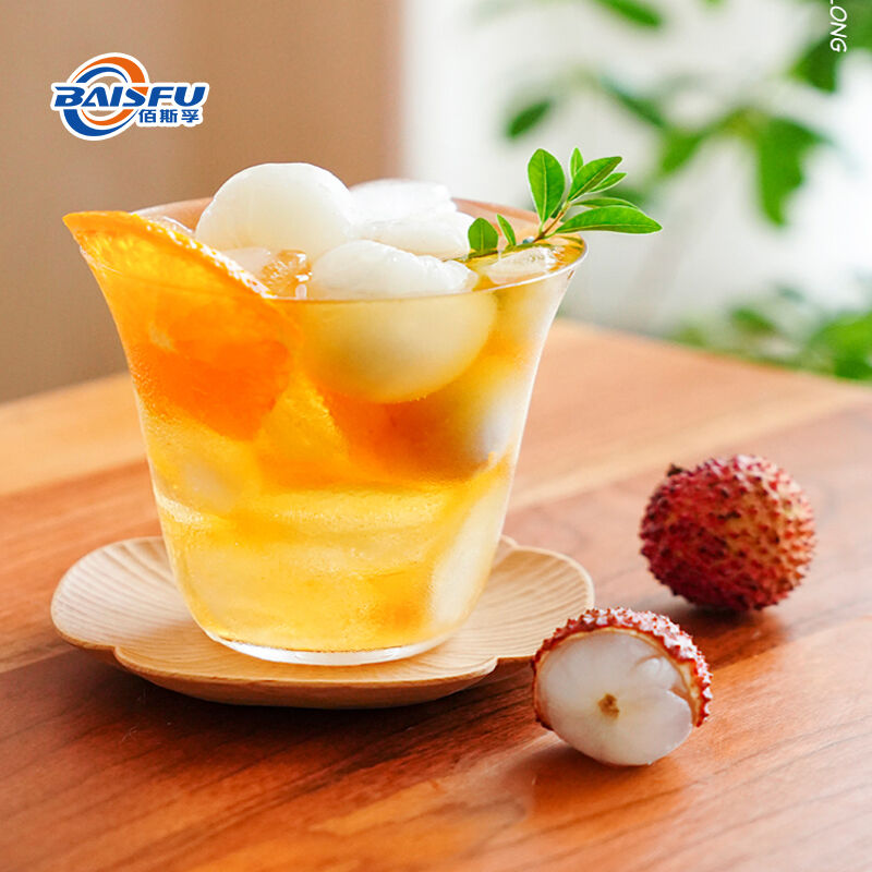 Baisfu Water Soluble Pure Natural Freeze Dried Lychee Fruit Powder Food Grade Lychee Flavor Juice Powder for Beverage