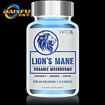 Organic Lion's Mane Capsules Chemical Synthesis for Lowering Cholesterol and Boosting Immunity